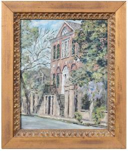 BRYAN Richard Jenkins,View of the Blacklock House, Charleston, S.C.,1952,Brunk Auctions 2020-07-31