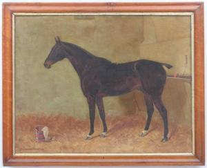 BRYANT Alfred Moginie 1800-1900,horse in a stable,1902,South Bay US 2022-04-30