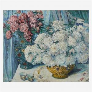BRYANT Everett Lloyd 1864-1945,Still Life with Chrysanthemums,Freeman US 2020-12-08