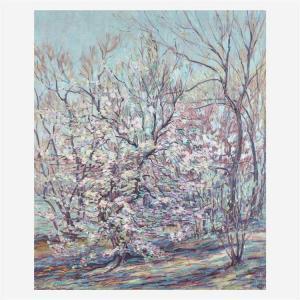 BRYANT Maude Drein 1880-1946,Blossoming Trees,Freeman US 2022-12-06