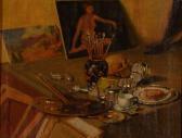 BRYANT T H,Still life study in the artists studio,1925,Burstow and Hewett GB 2008-07-23