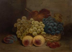 BRYDALL Robert 1839-1907,Still life study of a basket of fruit,1868,Mallams GB 2022-01-26