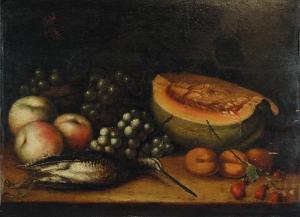 BRYER de Cornelis 1600-1600,Martwa natura z ptakiem i truskawkami.,Rempex PL 2019-02-13