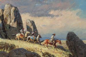 BRYERS Duane 1911-2012,Pursuit,Scottsdale Art Auction US 2023-08-26