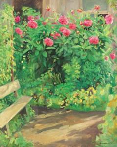 BRZHOZOVSKY Genrikh Frantsevich 1912,Flowers in the Garden,1964,Christie's GB 1999-09-08