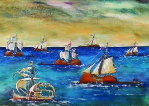 BRZOZOWSKI Marek 1952,Title 
Sea voyage,1995,Ankara Antikacilik TR 2012-11-11