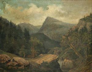 BUBAK Alois 1824-1870,A Mountain Landscape,1845,Palais Dorotheum AT 2009-05-23