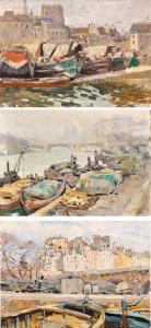 BUBENICEK Ota 1871-1962,Ships of a fruit farmer on the Seine,1907,Palais Dorotheum AT 2023-09-07