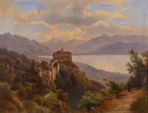 BUBICS Zsigmond 1821-1907,Madonna del Sasso - Lake Maggiore,1870,Palais Dorotheum AT 2011-02-15