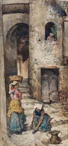 BUCCIARELLI Daniele 1839-1911,Popolane in un vicolo di paese,Minerva Auctions IT 2019-05-27