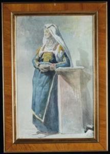 BUCCIARELLI Daniele 1839-1911,Ritratto di donna in costume ciociaro,Cambi IT 2015-10-20