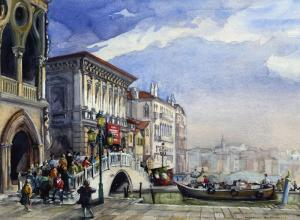 BUCHANAN Charles,Venice - The Bridge at Reald. Palazzo, on Ri,Rowley Fine Art Auctioneers 2016-05-24