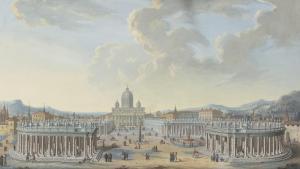 BUCHEL EMMANUEL 1705-1775,VIEW OF ST. PETER'S SQUARE, ROME, ANIMATED WITH MA,Sotheby's GB 2013-01-30
