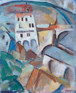 BUCHET Gustave 1888-1963,Paysage urbain,1917,Beurret Bailly Widmer Auctions CH 2024-03-13