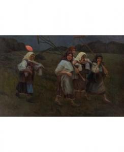 BUCHHOLZ Feodor Feodorowitsch 1857-1942,After the Harvest,1919,Shapiro Auctions US 2018-03-07