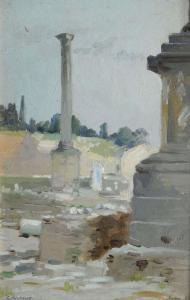 BUCHHOLZ Feodor Feodorowitsch 1857-1942,Rome Forum Romanum,1895,Antonija LV 2021-08-22