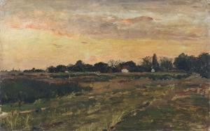 BUCHHOLZ Karl,Abendliche Landschaft bei Weimar,1870,Schmidt Kunstauktionen Dresden 2024-03-02