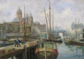BUCHIN W.J 1900-1900,A busy harbour,Woolley & Wallis GB 2013-03-13