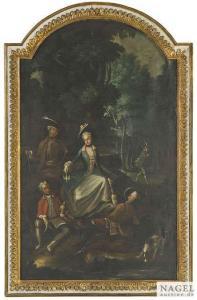 BUCHLMAYER F. Ioseph,An elegant hunting party,1780,Nagel DE 2012-10-10