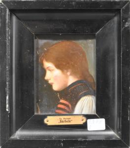 BUCHNER Georg 1858-1914,Portrait de jeune fille Barbele de Georg Buchner,Rops BE 2019-09-01