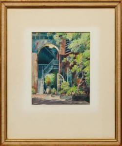 BUCHTA Anthony 1896-1967,Patio in Old New Orleans French Quarter,Neal Auction Company US 2021-10-06