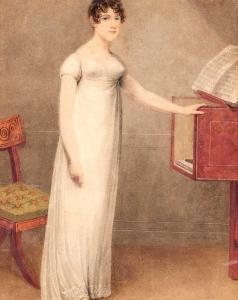 BUCK Adam 1759-1833,Portrait of an elegant young lady, standing, weari,1807,Tennant's GB 2024-01-12