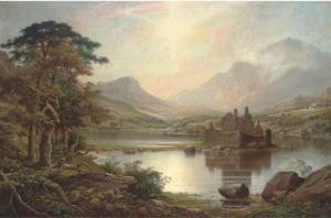 BUCK G.F 1800,A view across a loch, with ruins beyond,Christie's GB 2005-09-07