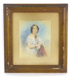 BUCK Sidney 1790-1860,A portrait of a young Victorian lady,1852,Claydon Auctioneers UK 2022-12-30