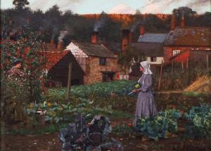 BUCKLAND Arthur Herbert,Evening in the cottage garden,Bellmans Fine Art Auctioneers 2021-10-12