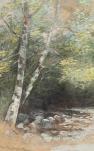 BUCKLAND Arthur Herbert 1870-1927,Riverscape with Birches,Skinner US 2022-08-02