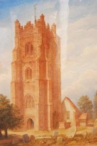 BUCKLER George,the tower of Ingatestone church,1869,Fieldings Auctioneers Limited GB 2011-05-21
