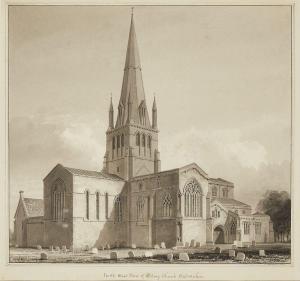 BUCKLER John 1770-1851,North East & South West View of Witney Church, Oxf,Rosebery's GB 2021-03-24
