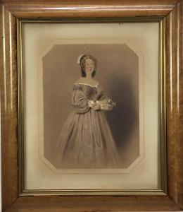 BUCKLER William,Portrait of Lady Manningham- Buller holding a flor,1843,Reeman Dansie 2021-11-21