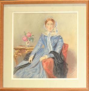 BUCKLER William 1814-1884,Portrait of seated woman,1846,Keys GB 2021-02-19