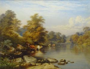 BUCKLEY Charles Frederick,Cattle Watering on the Riverside,David Duggleby Limited 2022-06-17