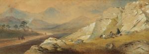 BUCKLEY Charles Frederick 1812-1869,Figures on the Slopes of the Mountains,1861,Tiroche 2024-04-21