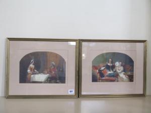 BUCKLEY J.E,interior courting scenes in the Elizabethan style,1846,Willingham GB 2020-03-28