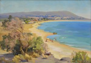 BUCKMASTER Ernest William 1897-1968,Beach Scene,Leonard Joel AU 2015-03-24