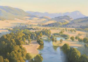 BUCKMASTER Ernest William 1897-1968,River in the Foothills,Leonard Joel AU 2023-10-24