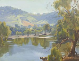 BUCKMASTER Ernest William 1897-1968,River Reflections,Leonard Joel AU 2023-10-24