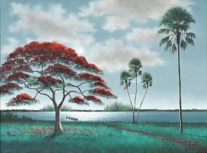 BUCKNER Ellis 1943-1991,Florida Landscape,Skinner US 2015-05-26