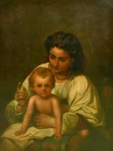 BUCKNER Richard 1812-1883,a portrait of a mother and child,John Nicholson GB 2022-10-05