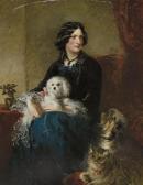 BUCKNER Richard,Portrait de Lady Alfred Paget aves son chien malta,1850,Christie's 2008-06-26