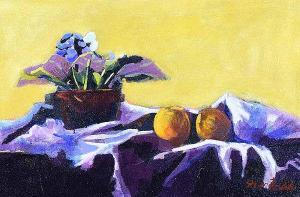 Budd Steven,STILL LIFE WITH AFRICAN VIOLETS,Ross's Auctioneers and values IE 2017-11-08