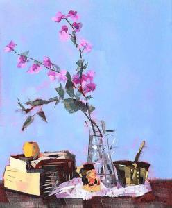 Budd Steven,STILL LIFE WITH CHERRY BLOSSOM,Ross's Auctioneers and values IE 2017-11-08