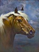 BUDICIN Sergio 1939,White Maned Horse,Altermann Gallery US 2009-06-27
