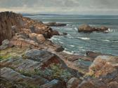 BUDTZ MOLLER Carl 1882-1953,Coastal view with cliffs,Bruun Rasmussen DK 2021-08-16