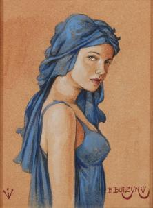 BUDZYN Bolek 1950,Femme en bleu,Mercier & Cie FR 2023-03-04