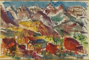 BUEHR George F 1905-1983,Colorado Mountains,1955,Susanin's US 2019-12-13