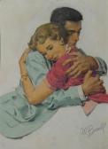 BUELL Alfred Leslie 1910-1996,Embracing couple.,Illustration House US 2007-03-14